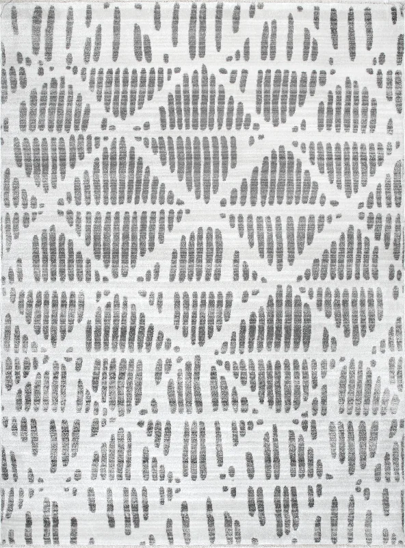 Abstract Lattice Rug | Light Grey