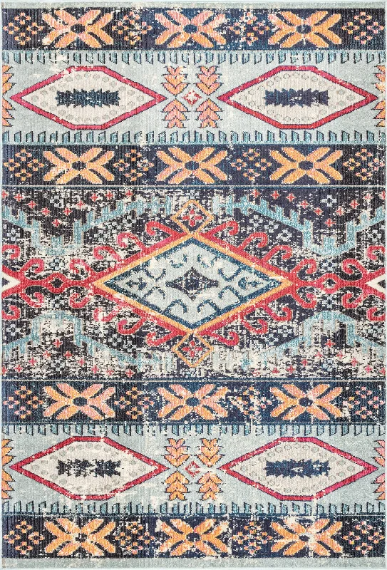 Alessandra Southwestern Faded Rug | Blue