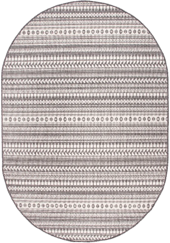 Aztec Bands Indoor/Outdoor Rug | Grey