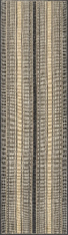 Bayadere Striped Indoor/Outdoor Rug | Charcoal