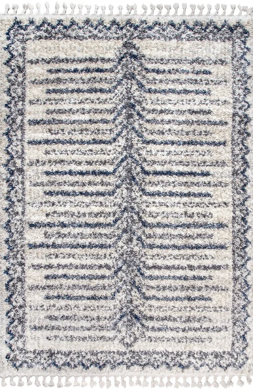 Centerline Shag With Tassels Rug | Blue