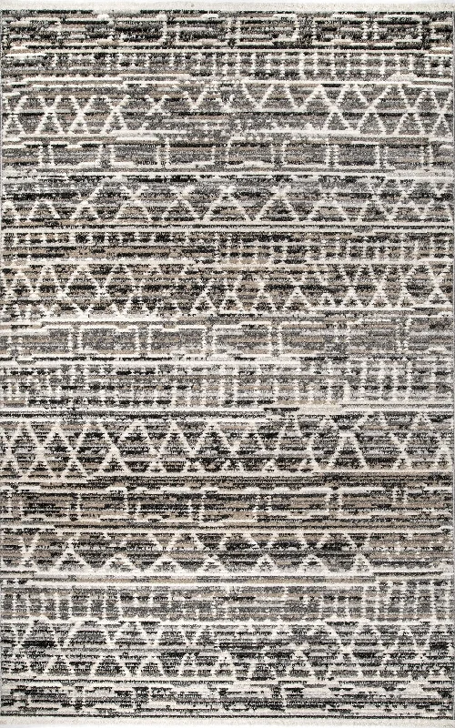 Chance Geometric Banded Rug | Grey