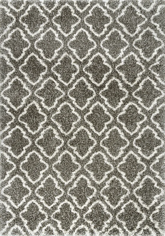 Clover Trellis Rug | Dark Grey