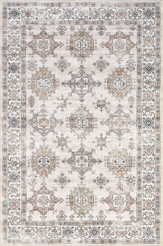 Francesca Timeworn Charm Washable Rug | Ivory