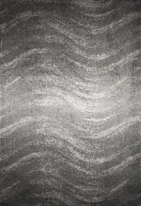 Hazy Waves Rug | Charcoal