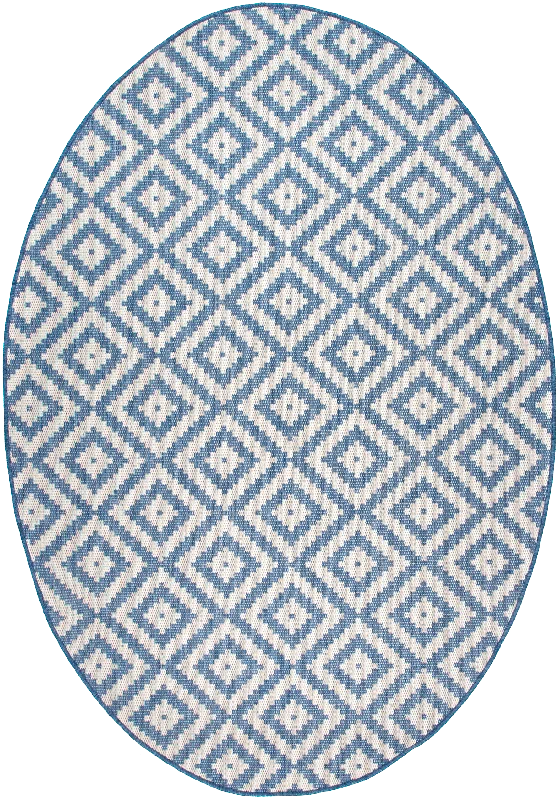 Indoor/Outdoor Diamond Trellis Rug | Blue