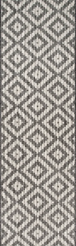 Indoor/Outdoor Diamond Trellis Rug | Grey