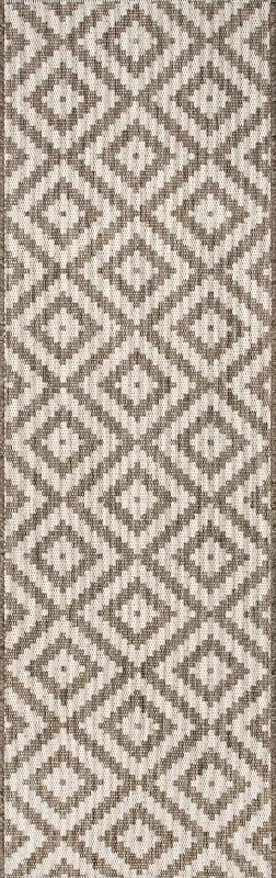 Indoor/Outdoor Diamond Trellis Rug | Taupe