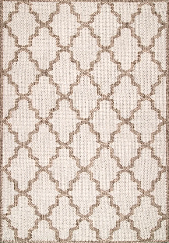 Indoor/Outdoor Moroccan Trellis Rug | Beige