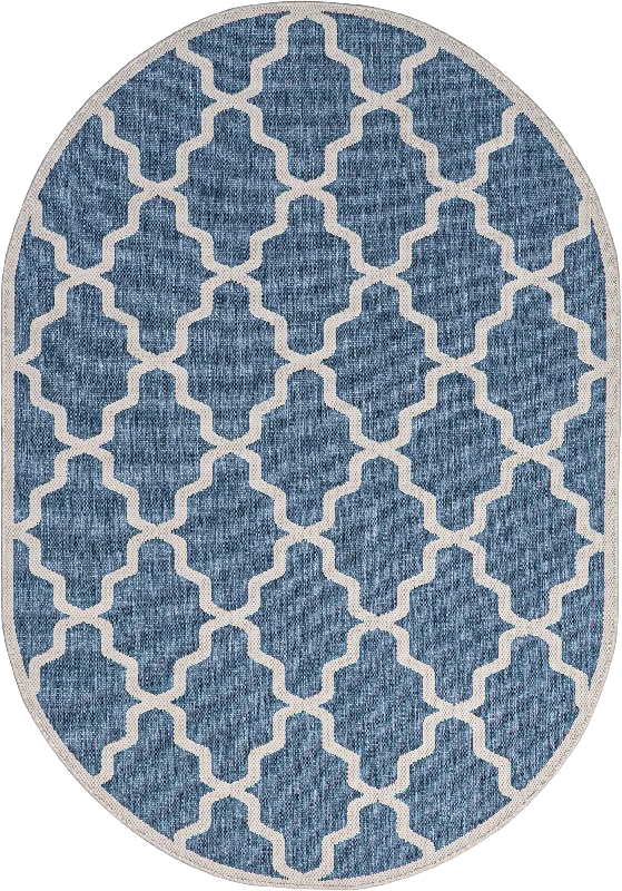 Indoor/Outdoor Moroccan Trellis Rug | Blue