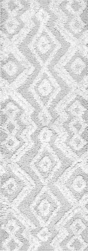 Jessica Textured Diamonds Rug | Light Grey