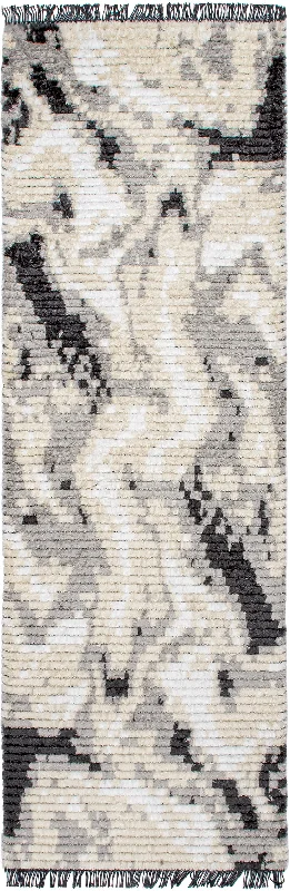 Karina Abstract Tasseled Rug | Beige