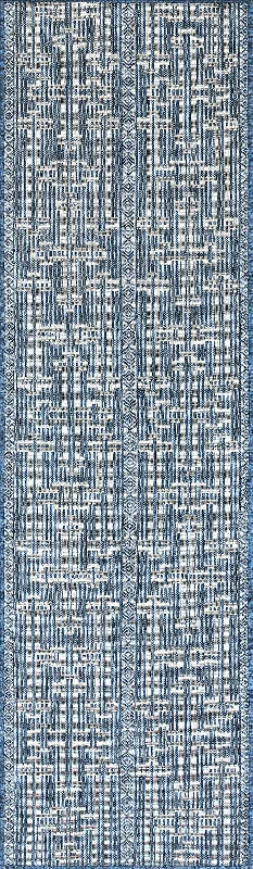 Lainey Celtic Cross Indoor/Outdoor Rug | Blue