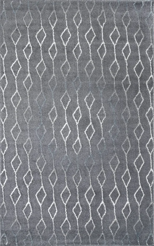 Linked Diamonds Rug | Grey