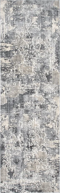 Muddled Abstract Rug | Silver