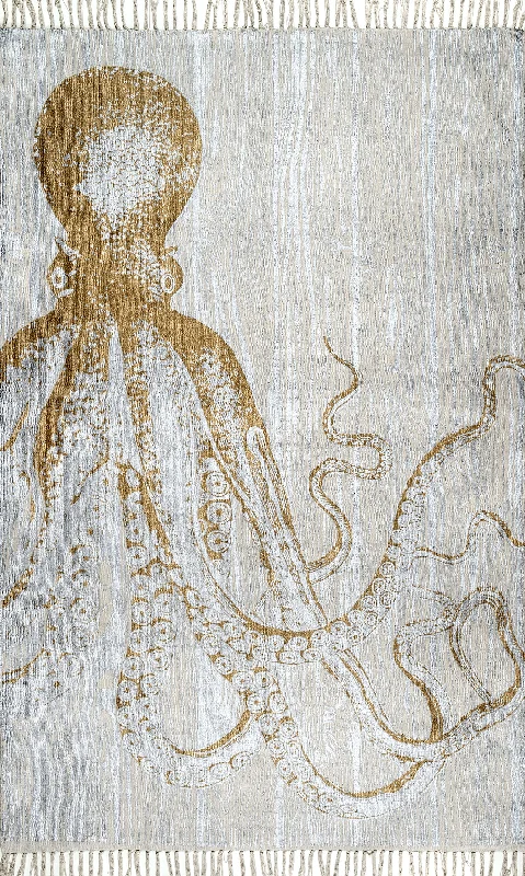 Octopus Tassel Rug | Ivory