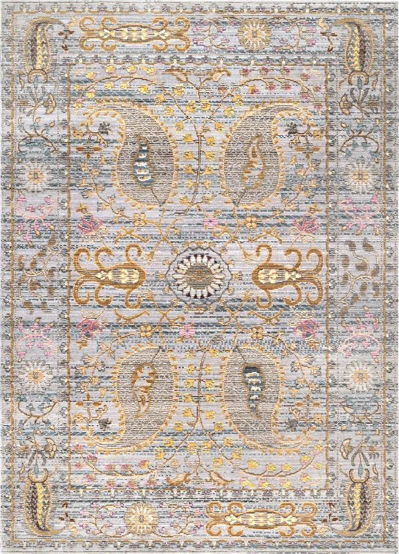 Paisley Oriental Rug | Grey