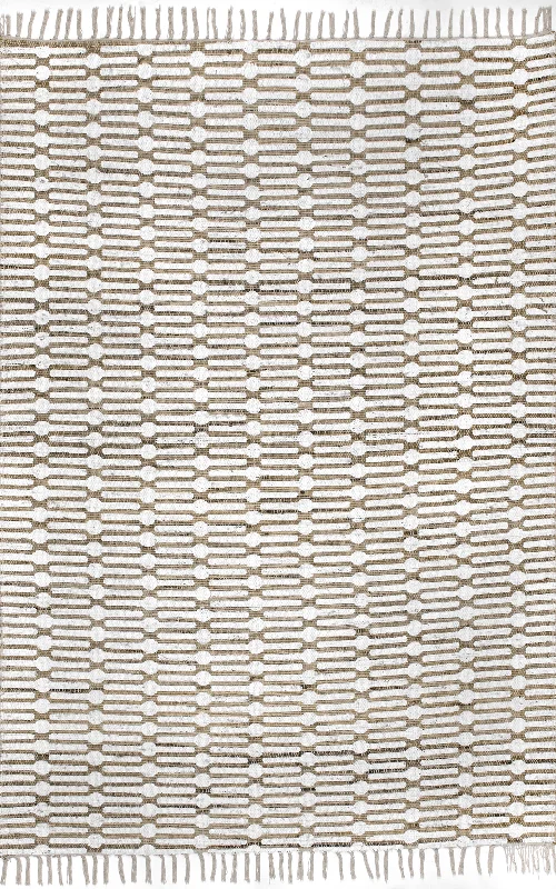 Printed Winged Trellis Rug | Beige