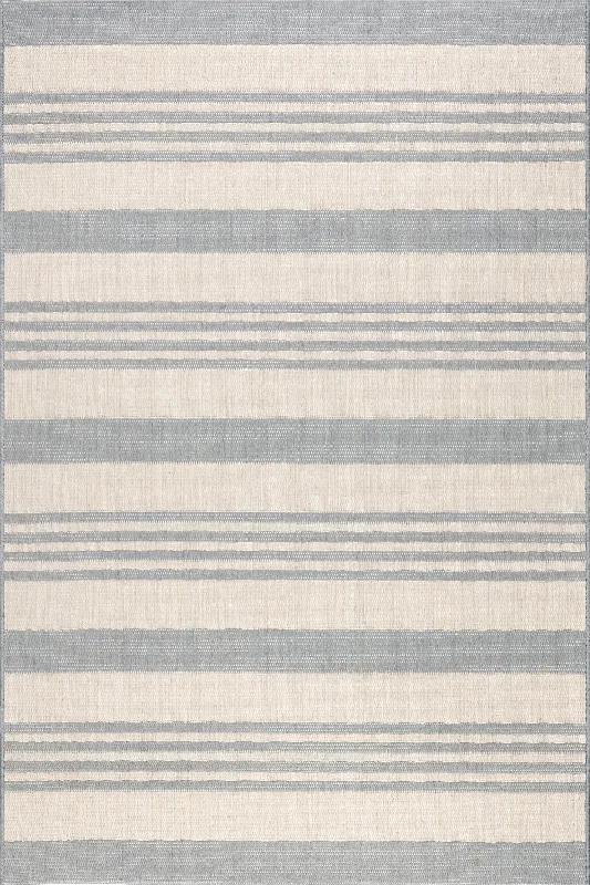 Regency Stripes Indoor/Outdoor Rug | Light Grey