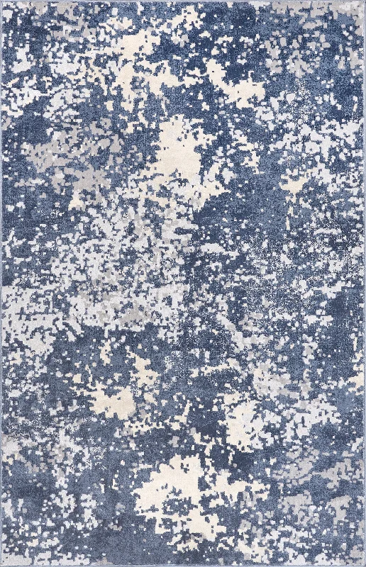 Ricki Mottled Abstract Rug | Blue