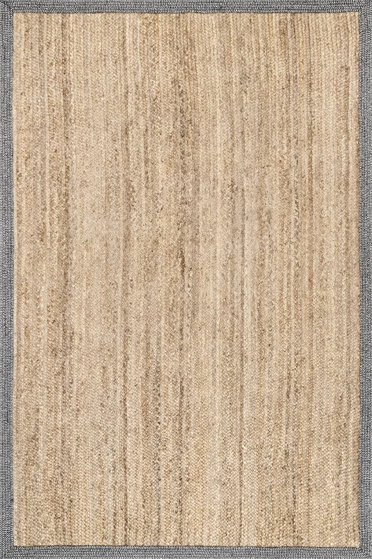 Rosalia Jute Bordered Rug | Natural