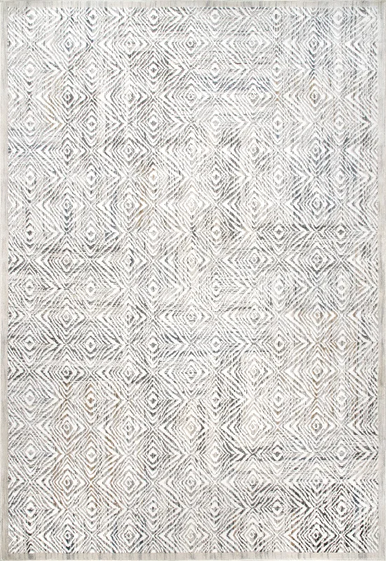 Scrolling Abstract Rug | Grey