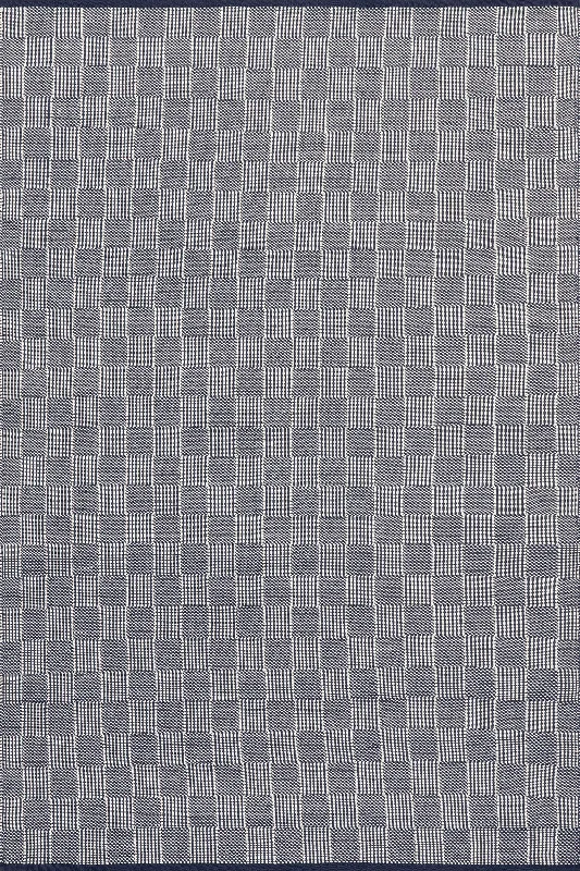 Squares Handwoven Indoor/Outdoor Rug | Blue