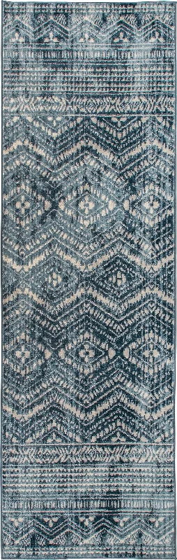 Striped Relief Rug | Blue