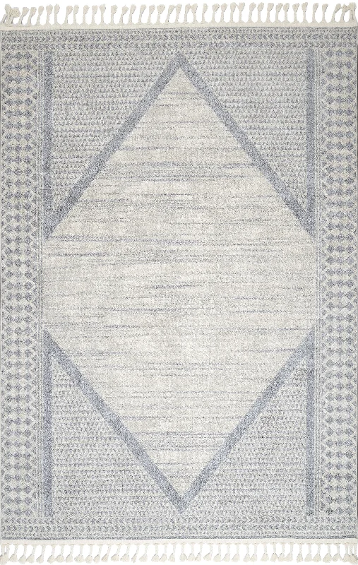 Tarnished Medallion Tassel Rug | Beige