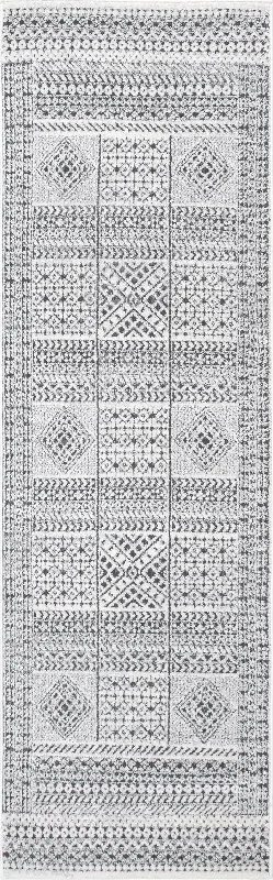 Tiled Patchwork Rug | Grey