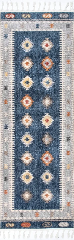 Tribal Vista Tassel Rug | Blue