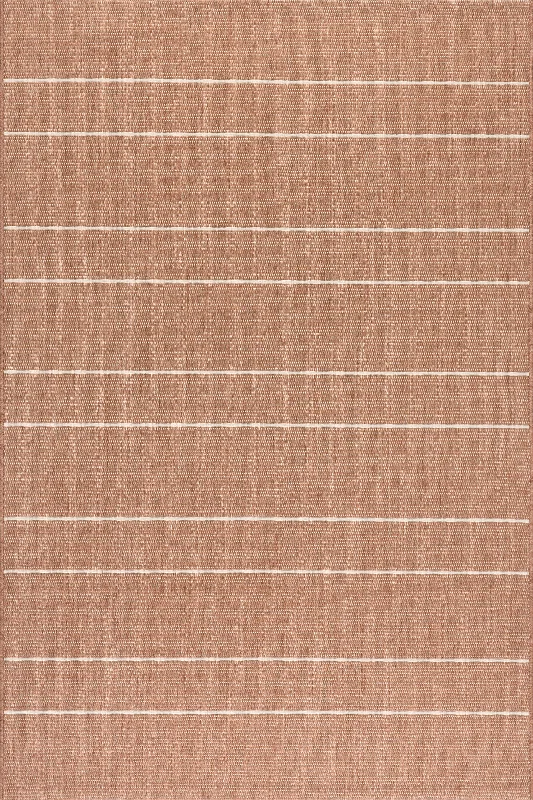 Venetian Pinstripes Indoor/Outdoor Rug | Brown