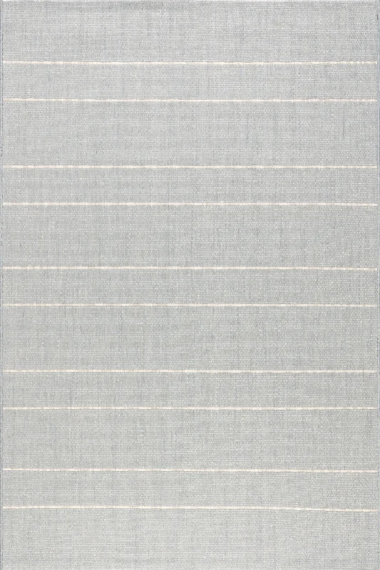 Venetian Pinstripes Indoor/Outdoor Rug | Slate Blue