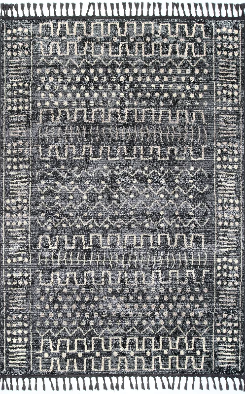 Vintage Tassel Rug | Grey