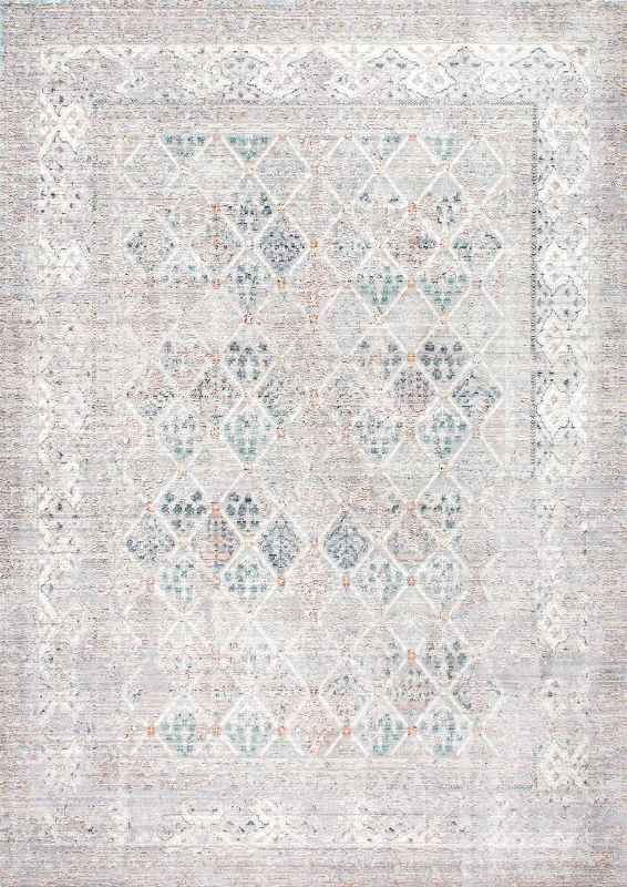 Vintage Trellis Rug | Grey