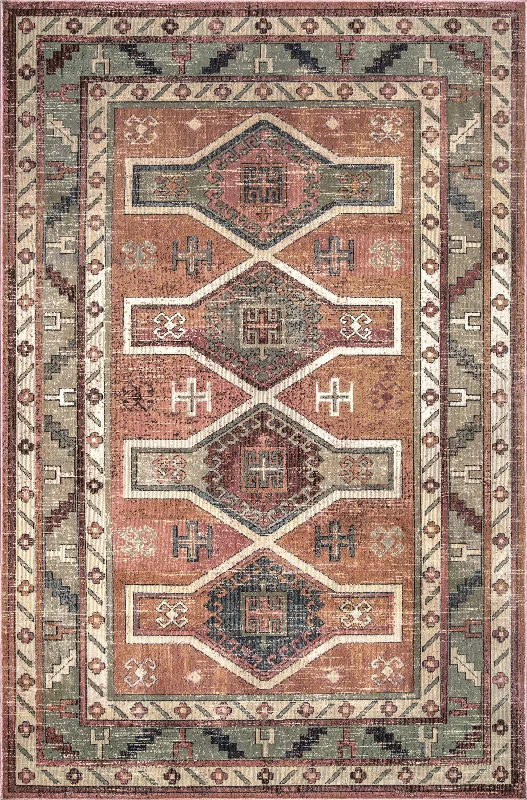 Vintage Victorian Rug | Orange