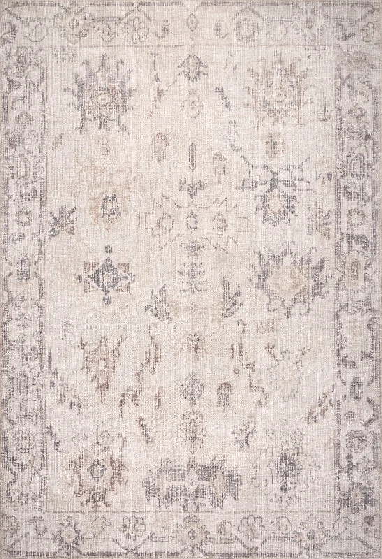 Washable Fading Persian Rug | Beige