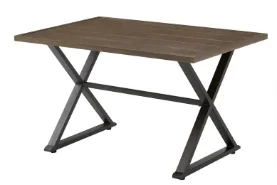 Hampton Bay Grayson Brown Rectangular Steel Outdoor Patio Dining Table - $70