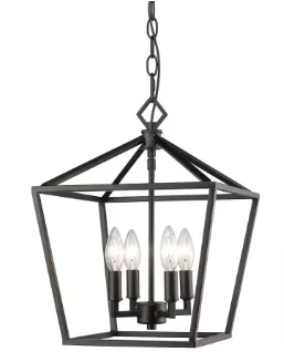 Millennium Lighting 4-Light 12 in. W Matte Black Taper Candle Pendant - $49