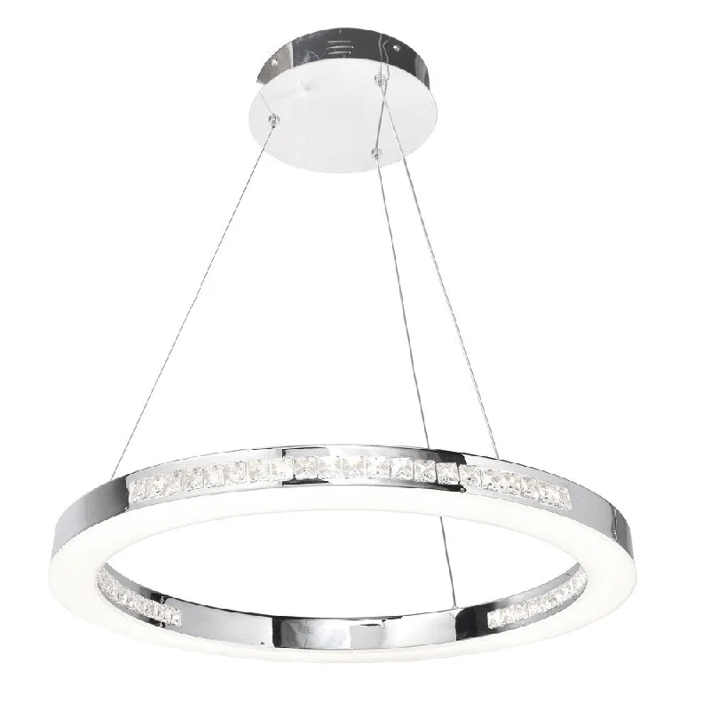 Access Lighting Affluence Chrome 24 inch LED Ring Pendant