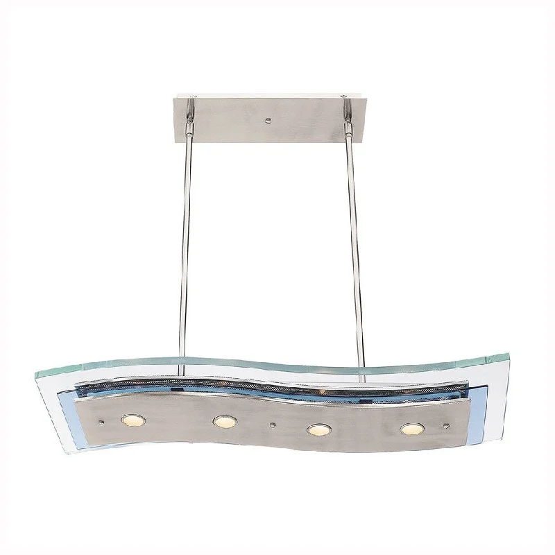 Access Lighting Aquarius 4-light Brushed Steel Pendant