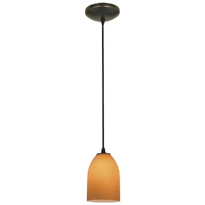 Access Lighting Bordeaux Bronze Integrated LED Cord Pendant, Amber Shade