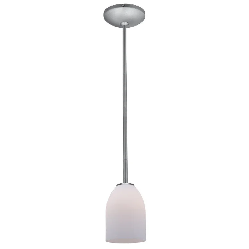 Access Lighting Bordeaux Steel Integrated LED Rod Pendant, Opal Shade