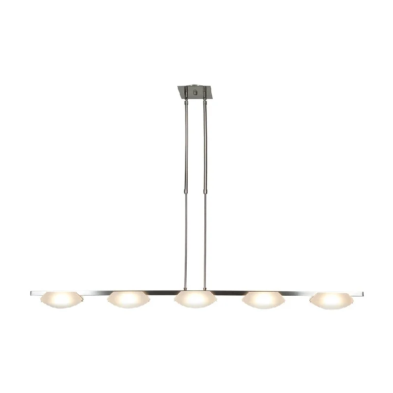 Access Lighting Nido 5-light Matte Chrome Bar Pendant