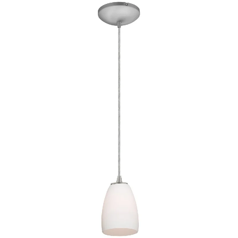 Access Lighting Sherry Steel Integrated LED Cord Pendant, Opal Shade