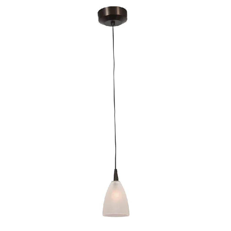 Access Lighting Tungsten LED Bronze Mania Glass Pendant with Frosted Shade