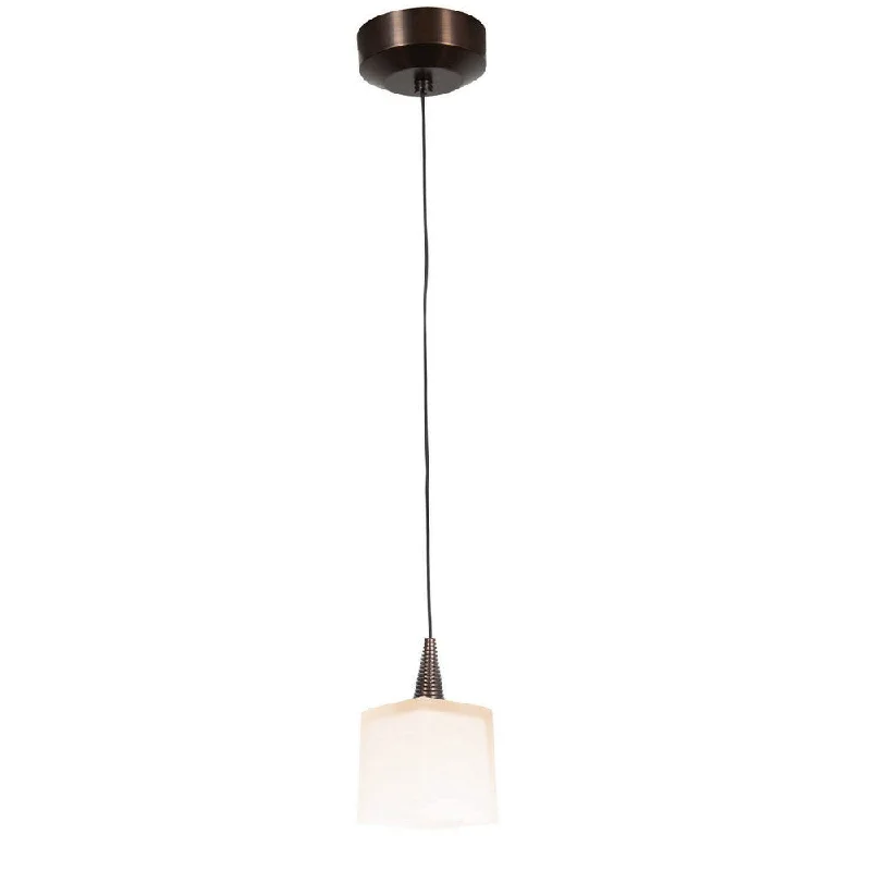 Access Lighting Zeta 1-light Halogen Bronze Pendant with Opal Glass