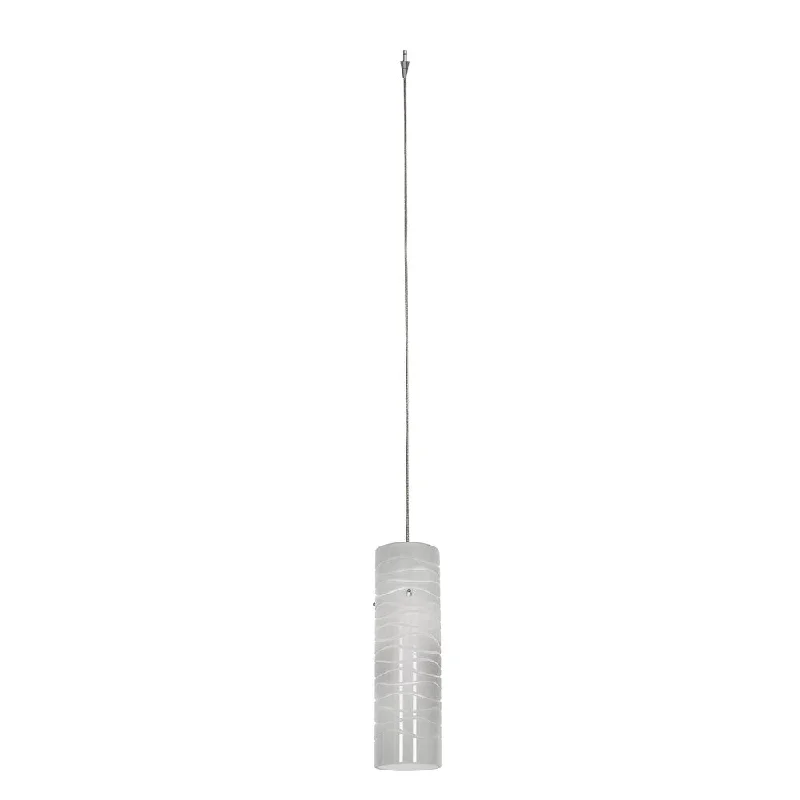 Access Lighting Zeta Low Voltage Anari Silk Steel Pendant, White Line