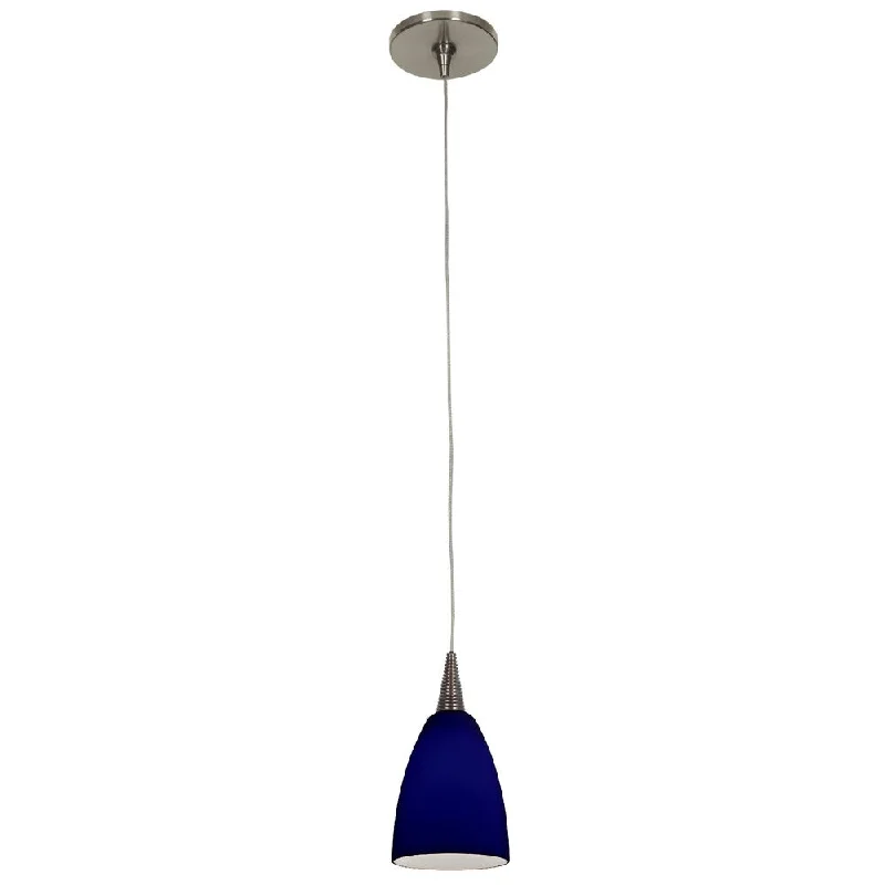 Access Lighting Zeta Low Voltage Mania Steel Pendant with Canopy, Cobalt