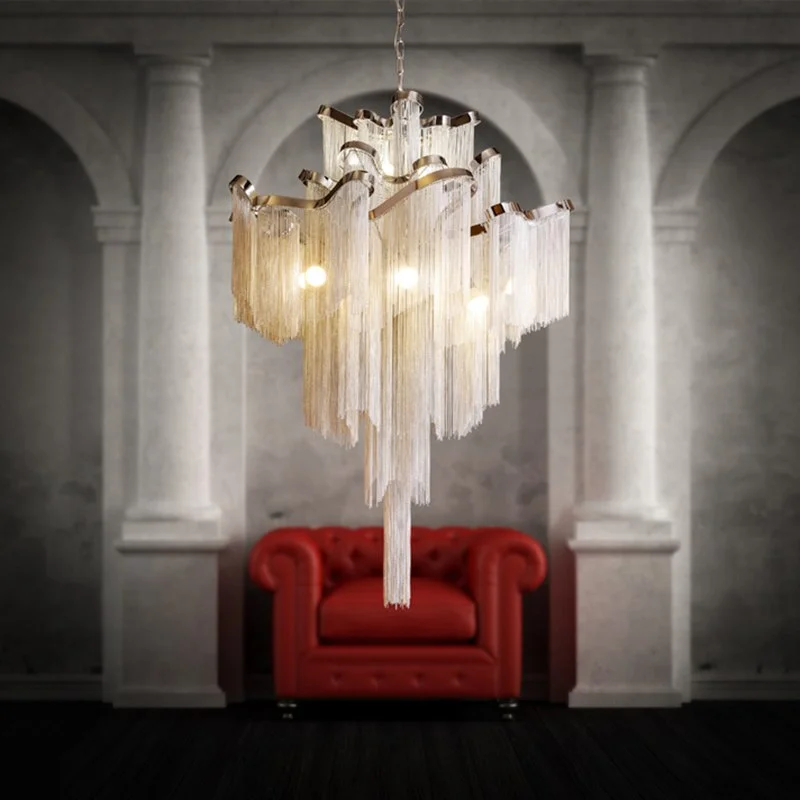 Aluminium Fringed Chandelier: Elegant and Timeless Design